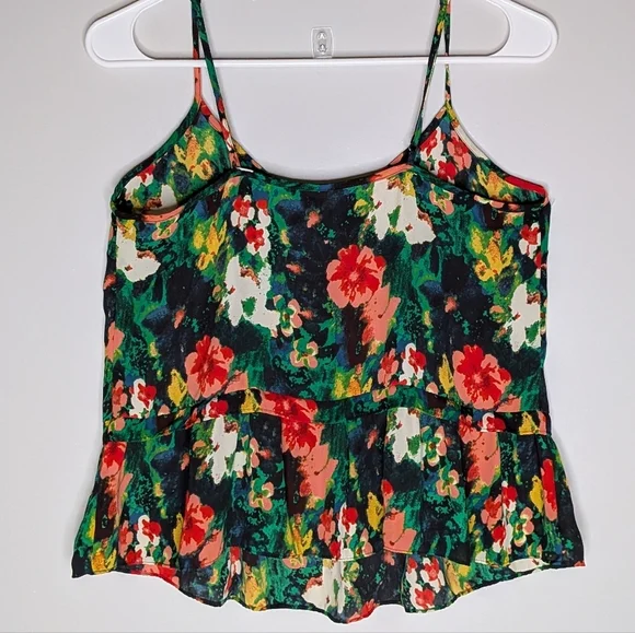 Kimchi Blue Floral Peplum Cami Boho Cottagecore Western Spaghetti Strap Tank Top - Picture 3 of 12